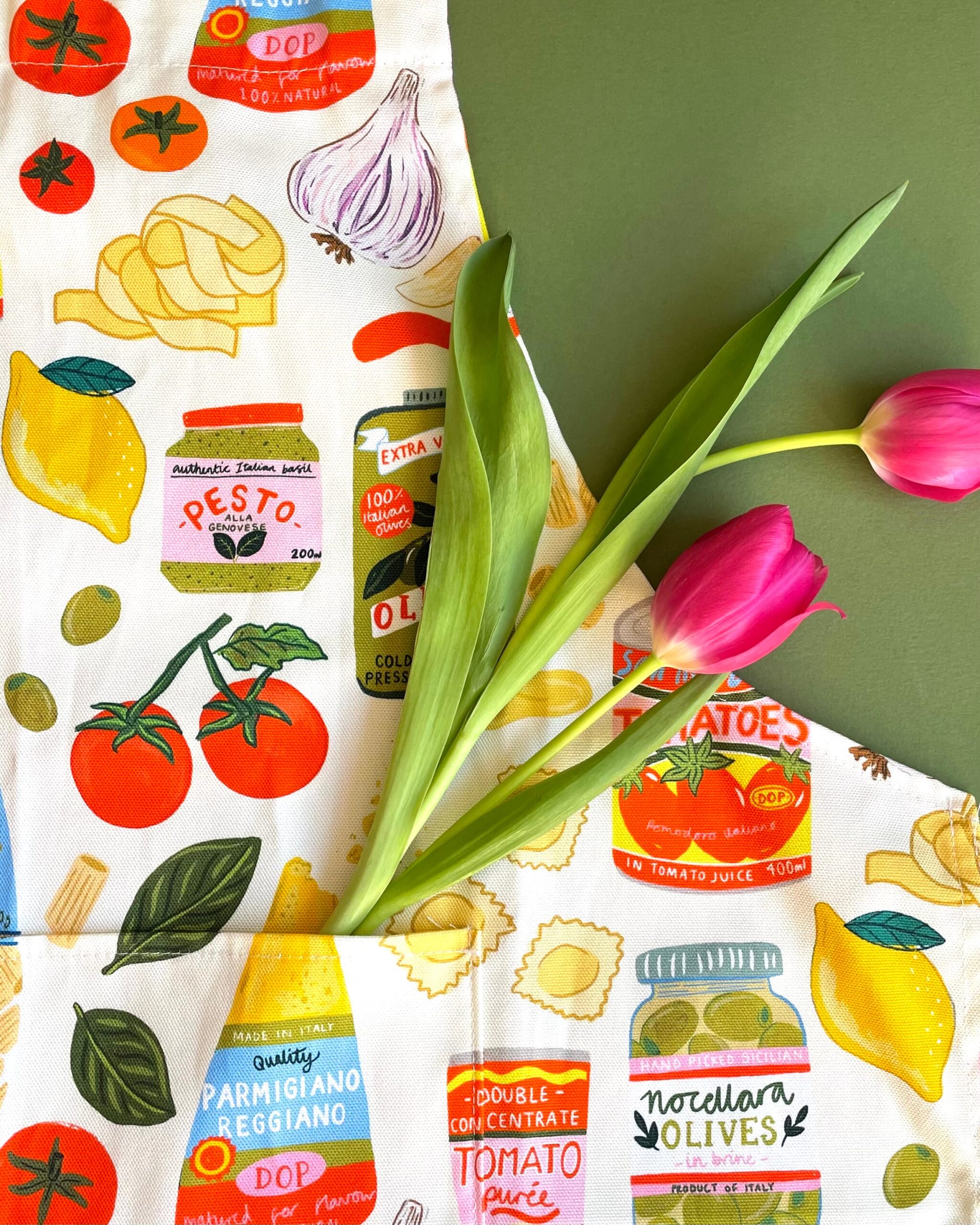 Italian ingredients Organic Cotton Apron