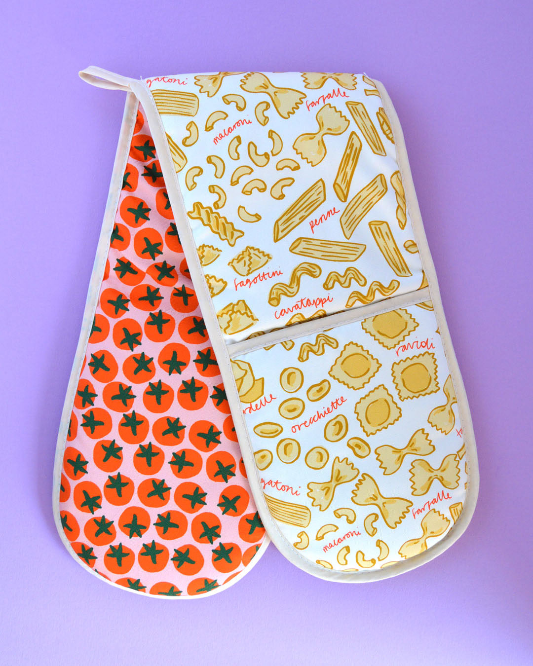 Pasta Lovers Organic Cotton Oven Gloves