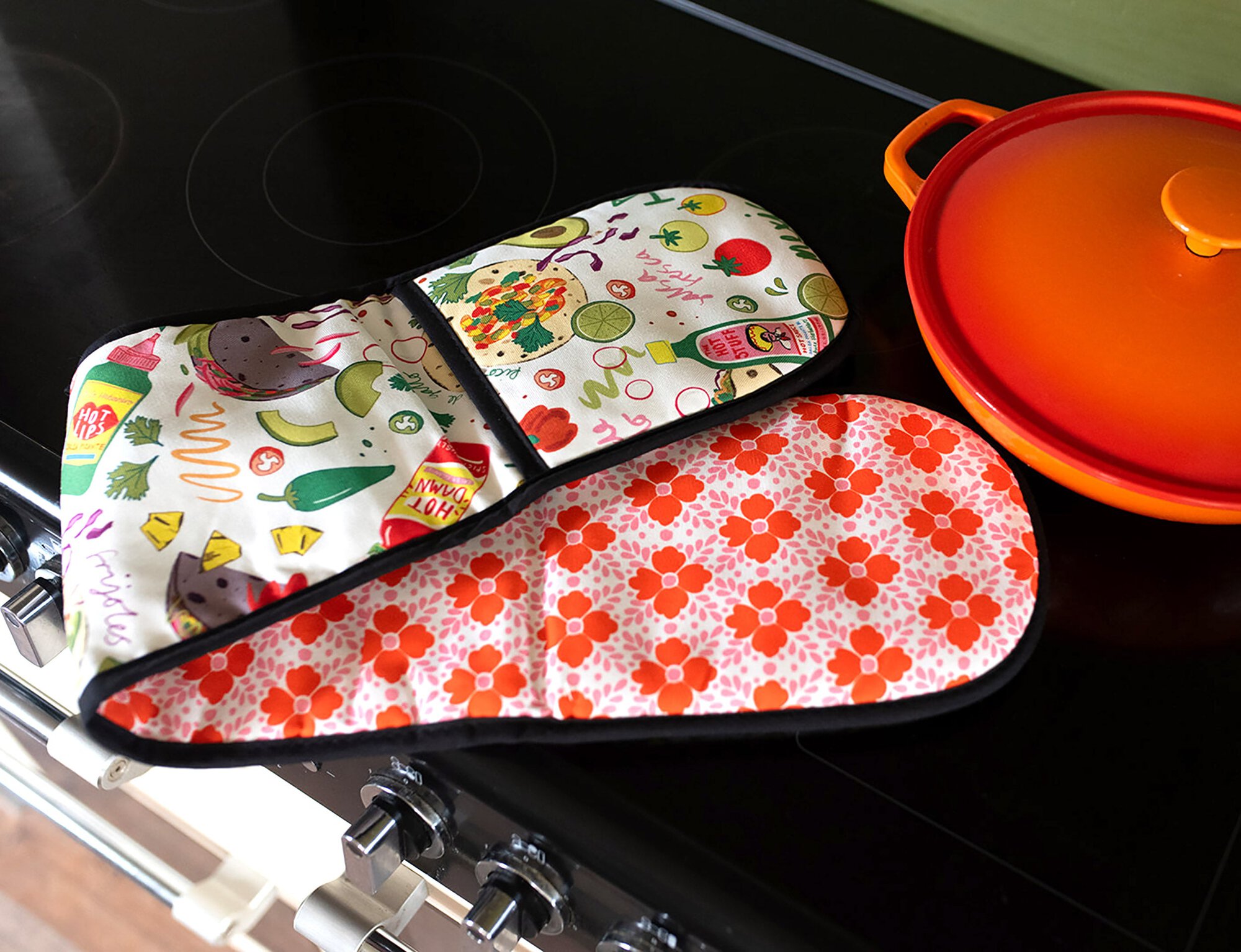 Tacos Organic Cotton Oven Gloves